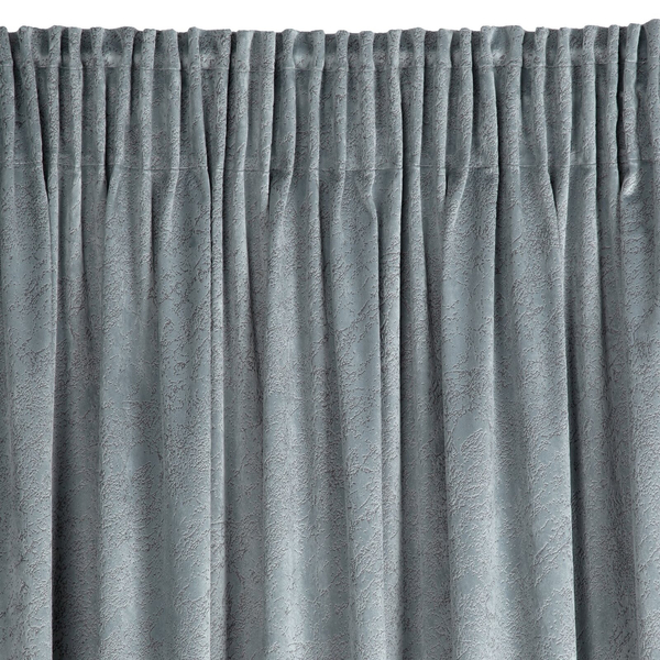 Zasłona 140 x 270 Dekoracyjna Velvet Rivia Stalowy
