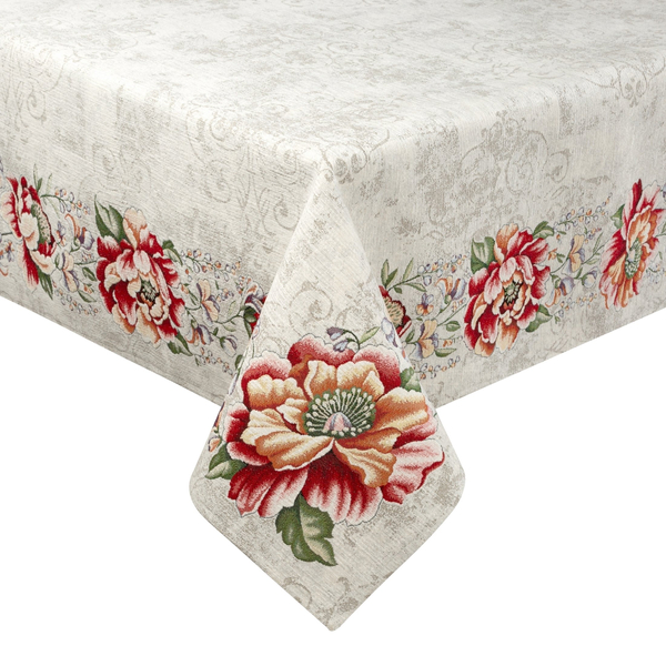 140 x 180 Decorative Tapestry Tablecloth 1182 Red