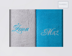 Husband Wife Towel Set 2 2 pcs. 70 x 140 Tu+Po