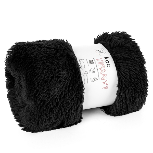 Blanket 150 x 200 Double-sided Fur Tifany1 Black