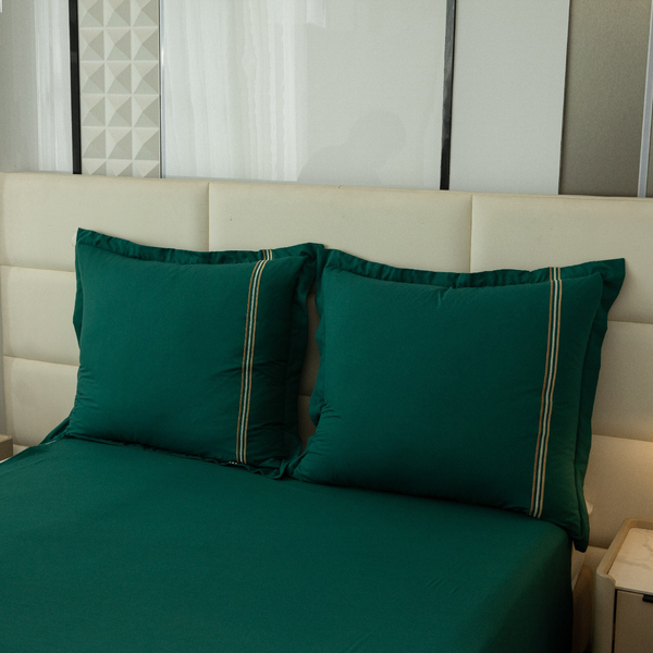 Pościel 200 x 220 3cz Gładka Z Haftem Lumera 06