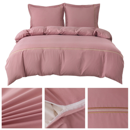 Pościel 200 x 220 3cz Gładka Z Haftem Lumera 10