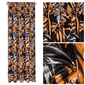 Pierre Cardin Zoja Velvet Curtain 140 x 270 Brown