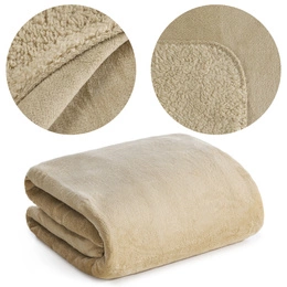 Koc 70 x 160 Mikrofibra Dwustronny Tedy J.Beż