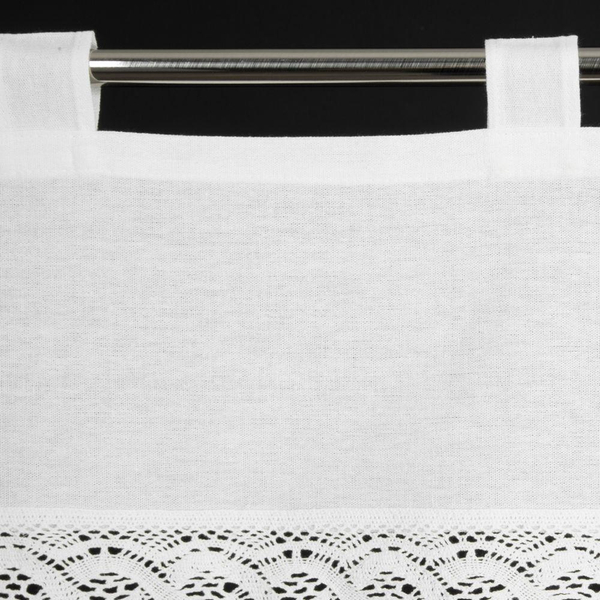 Decorative curtain Vince on suspenders 30 x 150 White