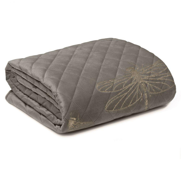Narzuta 170 x 210 Dekoracyjna Lori Srebrny
