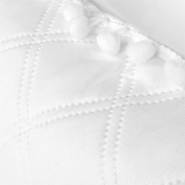 Poszewka 50 x 70 Dekoracyjna Pompoo Biały