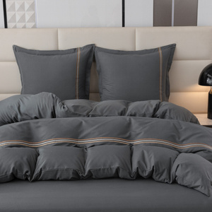 Pościel 140 x 200 2cz Gładka Z Haftem Lumera 09