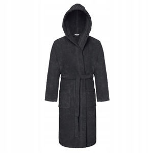 Unisex Hooded Cotton Robe XS Graphite