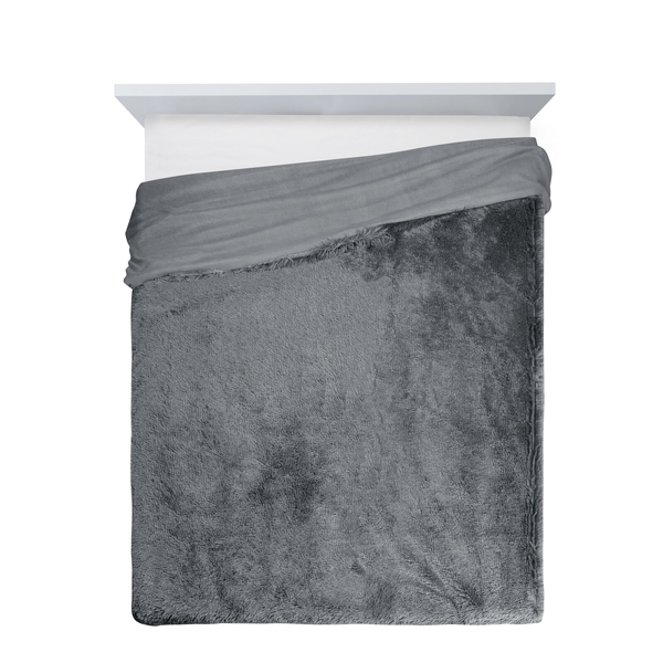 Blanket 70 x 160 Double-sided Fur Tifany1 Silver