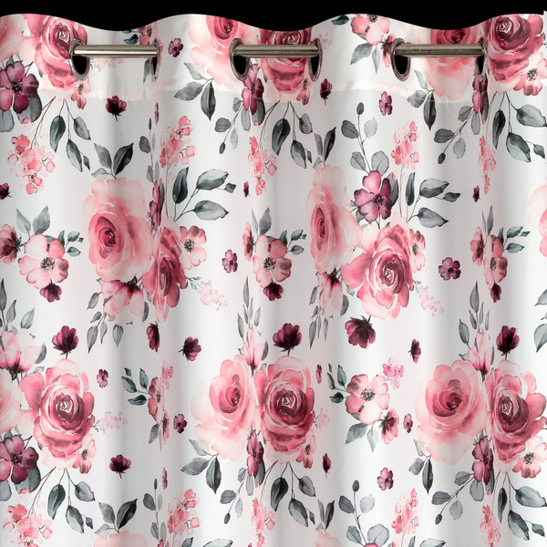 Zasłona 140 x 250 Dekoracyjna Gotowa CECILY B+Róż