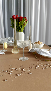 Tablecloth 140x240 Stainproof Classic Savio C.Beige
