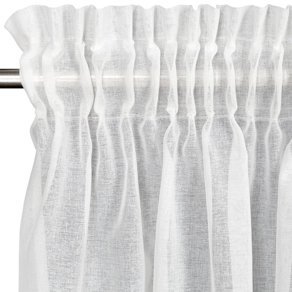 Margo Decorative Curtain 300 x 270 Tape White