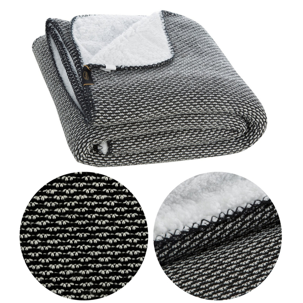 Blanket 150 x 200 Microfiber Two-sided Panda Black+White