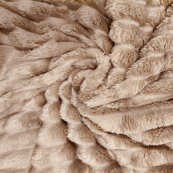 Blanket 200 x 220 Microfiber Stamped Stripes Nuvio 04