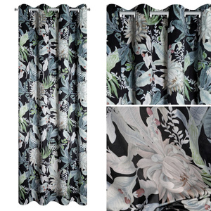 Zasłona 140 x 250 Dekoracyjna Sally Czarny+Srebrny