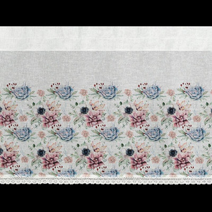 Curtain 60 x 150 Decorative Ready Dora White+Pink