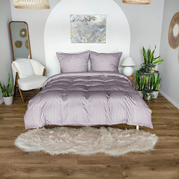 Pościel 220 x 200 3cz Mikrofibra w Pasy Eusebia Home 02