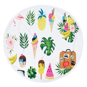 Ręcznik Koc 150 cm Okrągły Plażowy Boho 15 