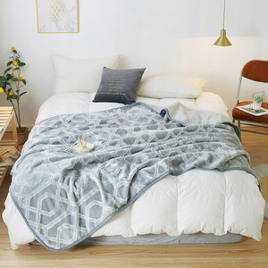 Blanket 160 x 200 Acrylic Stamped Vito Grey