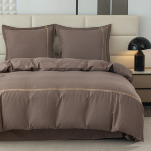 Pościel 160 x 200 3cz Gładka Z Haftem Lumera 03