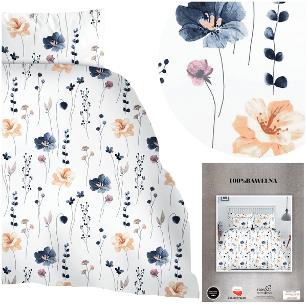 Pościel 140 x 200 2cz Satyna Bawełniana Nita 02