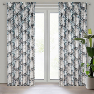 Curtain 140 x 270 Decorative Lucia Cream+Blue