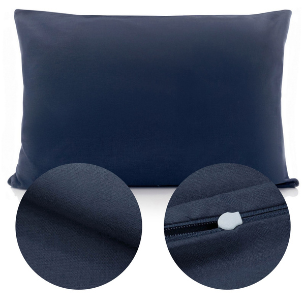Poszewka Bawełna 50 x 80 Jednolita Ola Granat Navy