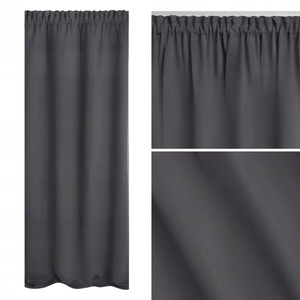 Curtain 140 x 270 Blackout Tape Hold Graphite