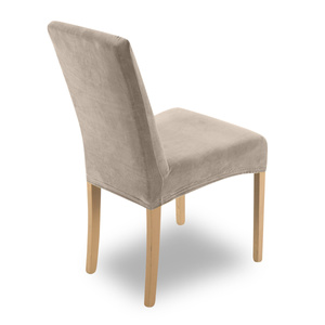 Velvet Chair Cover 35x55x30 Pokr04 Light Beige