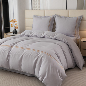 Pościel 140 x 200 2cz Gładka Z Haftem Lumera 05