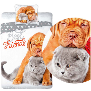 Pościel Młodzieżowa Bawełniana 335 Best Friends 140x200NP 2 części 70x90