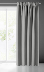 Blackout Logan Tape Curtain 140 x 270 Gray