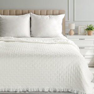 Quilted Decorative Bedspread 170 x 210 Libi3 Cream