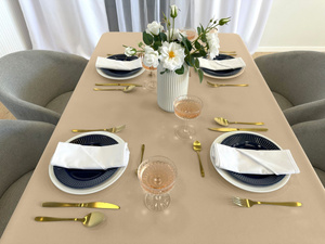 Tablecloth 120x260 Stain-Resistant Surbo Beige