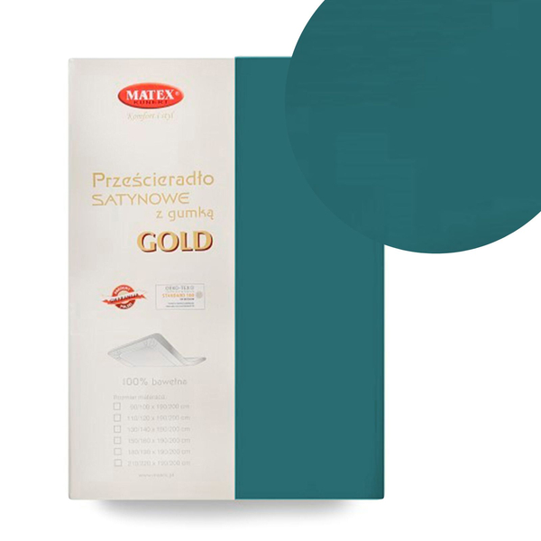 Prześcieradło 120 x 200 Satynowe z Gumką Gold 34