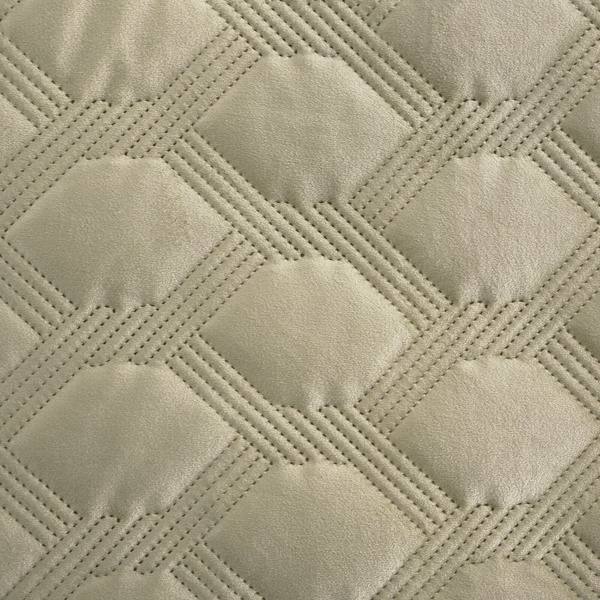 Narzuta 200 x 220 Pikowana Welurowa Sofia5 Beż