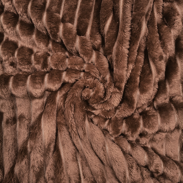 Blanket 200 x 220 Microfiber Stamped Stripes Nuvio 07