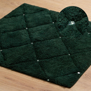 Cotton Carpet 60 x 90 Chic 2 Dark Green