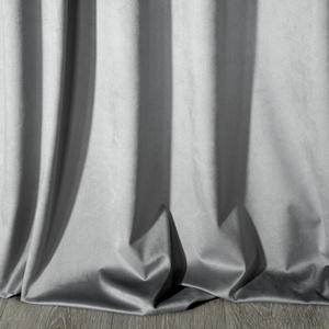 Curtain 140 x 250 Decorative Velvet Melanie Silver