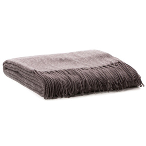 130 x 170 Acrylic Blanket with Tassels Palermo Steel