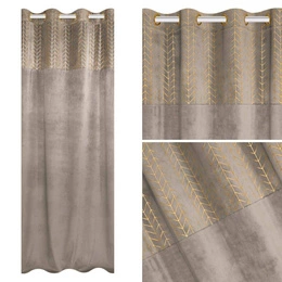 Curtain 140 x 250 Decorative Velvet Nord C.Beige