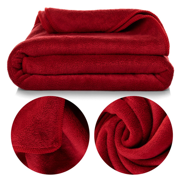 Ręcznik Kąpielowy Eurofirany Amy 04 380 g/m2 Czerwony 50x90