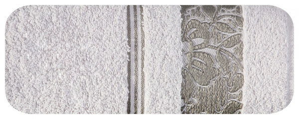 Ręcznik Kąpielowy Eurofirany Sylwia 04 500 g/m2 Srebrny 50x90